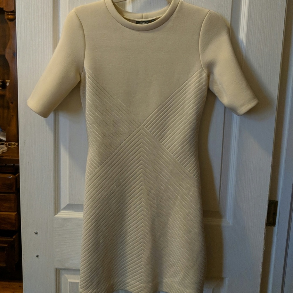Kate Spade scuba body-con dress, off white